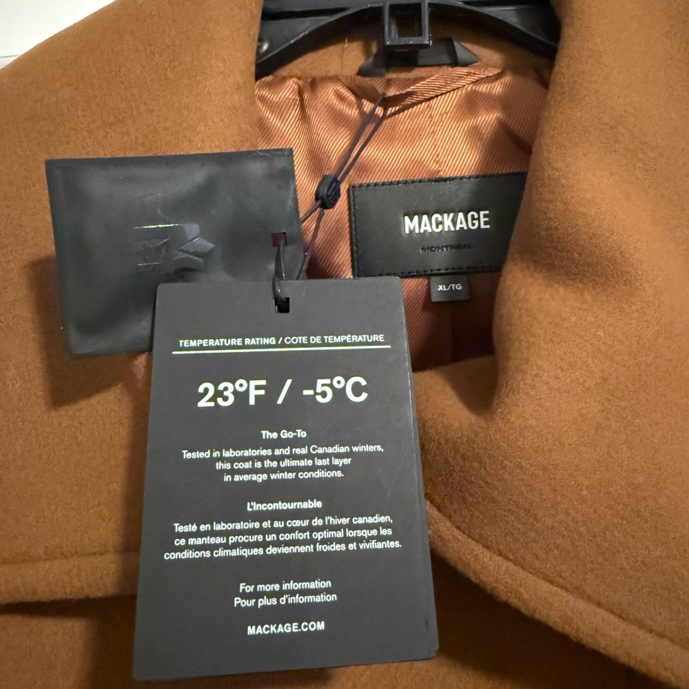 Mackage Tan Kamila Wool Coat - Picture 3 of 7